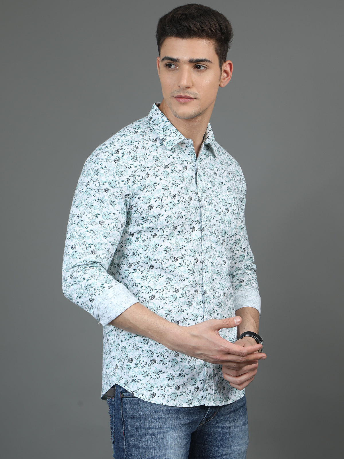 Sahara Green Printed Shirt – Sprng